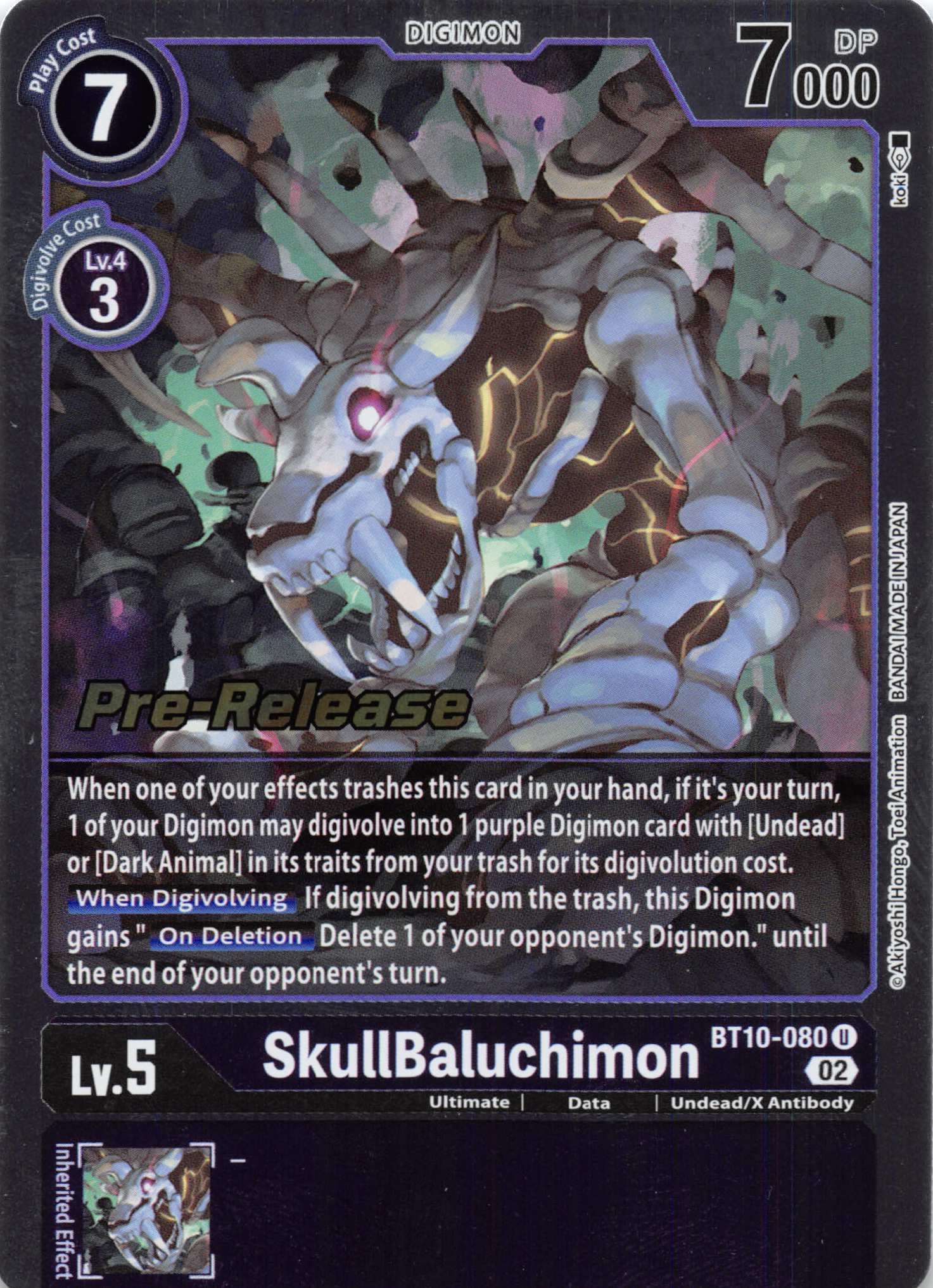 SkullBaluchimon [BT10-080] [Xros Encounter Pre-Release Cards] Foil