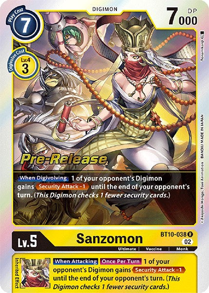 Sanzomon [BT10-038] [Xros Encounter Pre-Release Cards] Foil