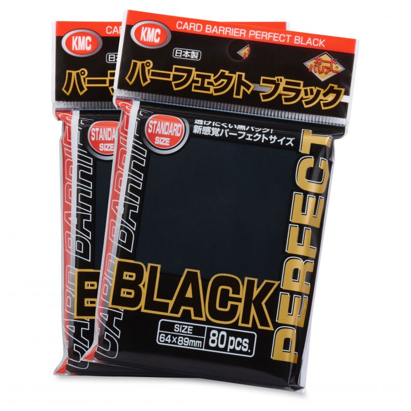 80ct KMC Perfect Size Black Standard Size Deck Protectors - Duel Kingdom
