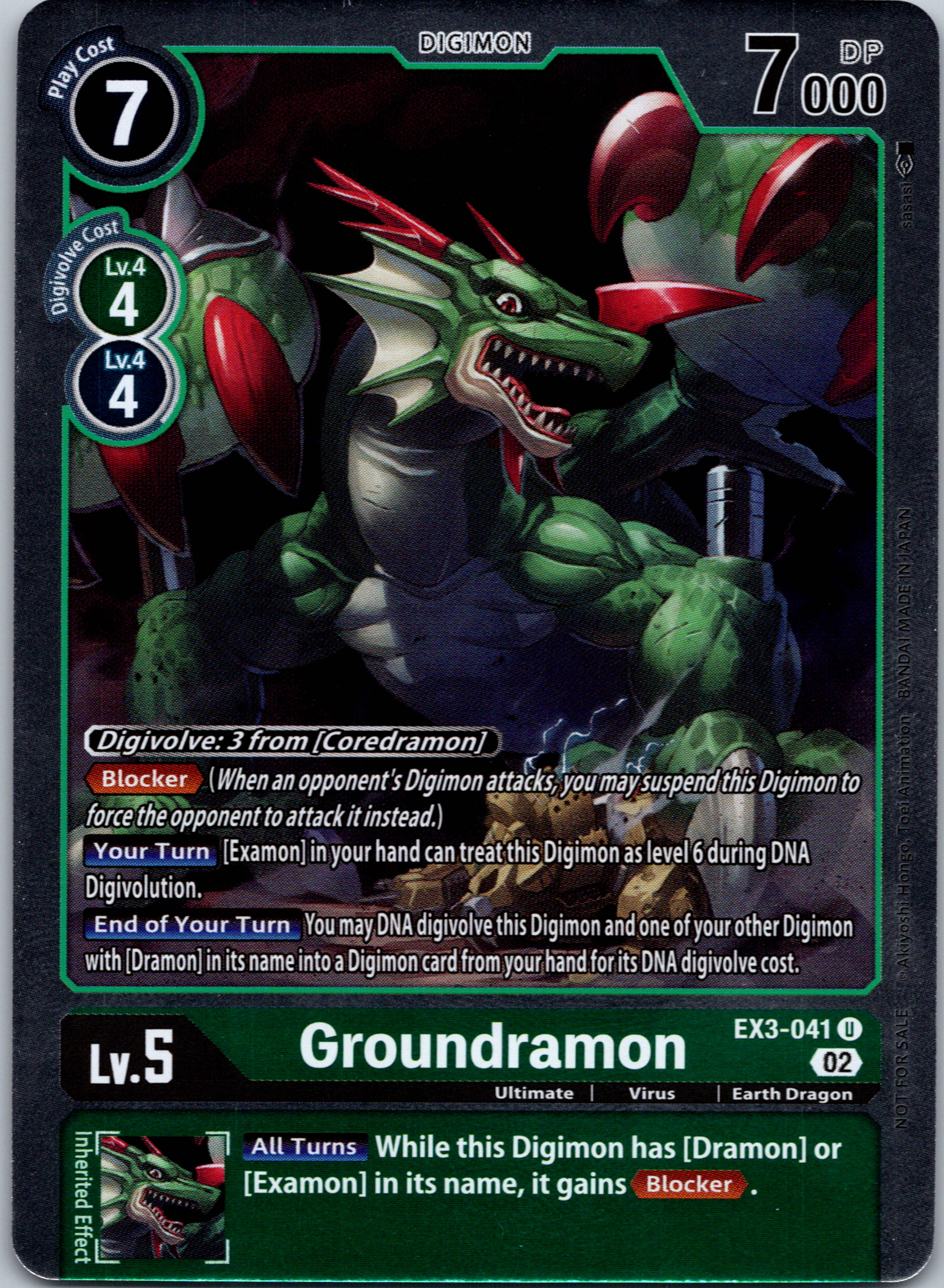 Groundramon (Box Topper) [EX3-041] [Draconic Roar] Foil