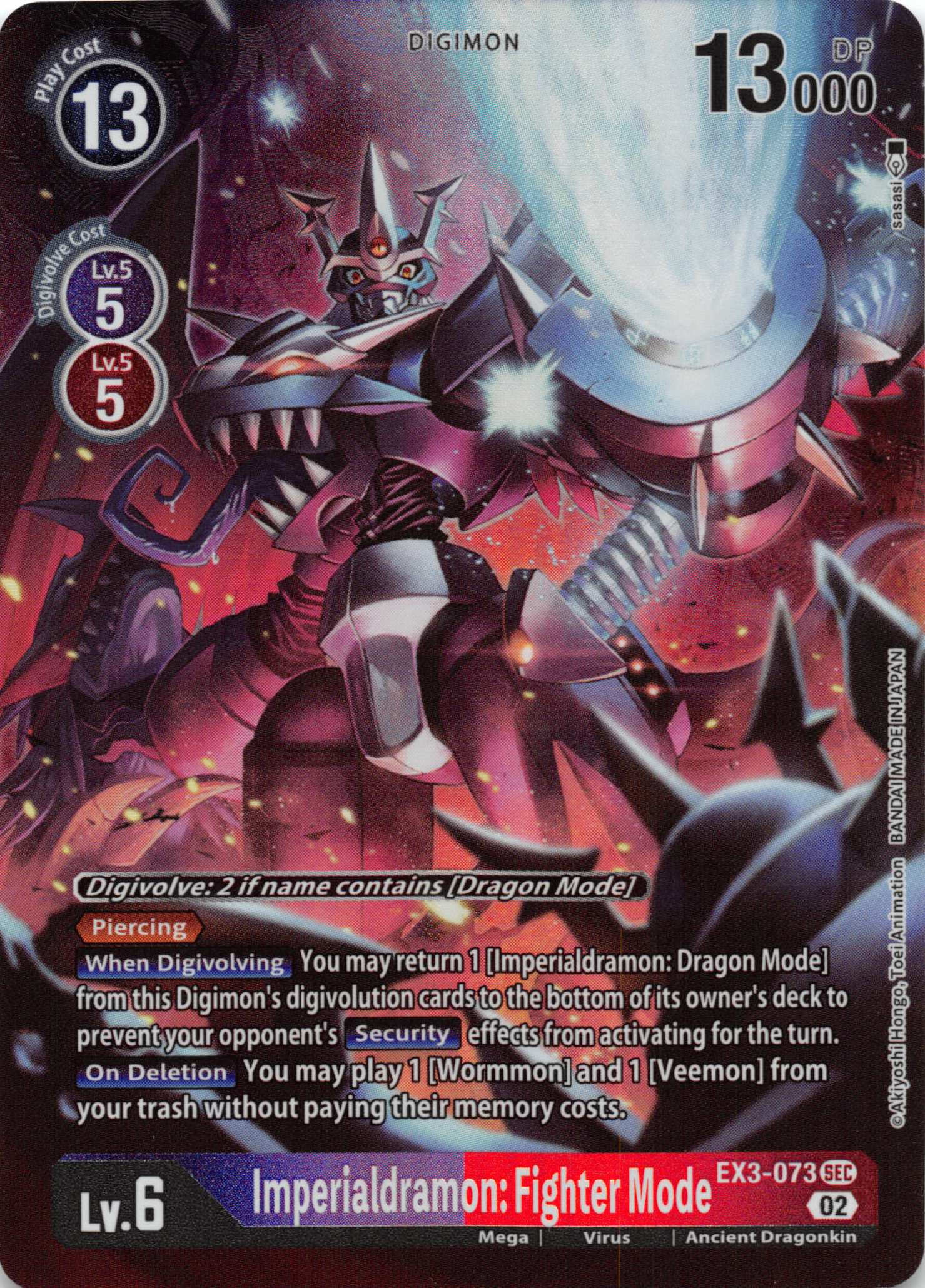 Imperialdramon: Fighter Mode (Alternate Art) [EX3-073] [Draconic Roar] Foil