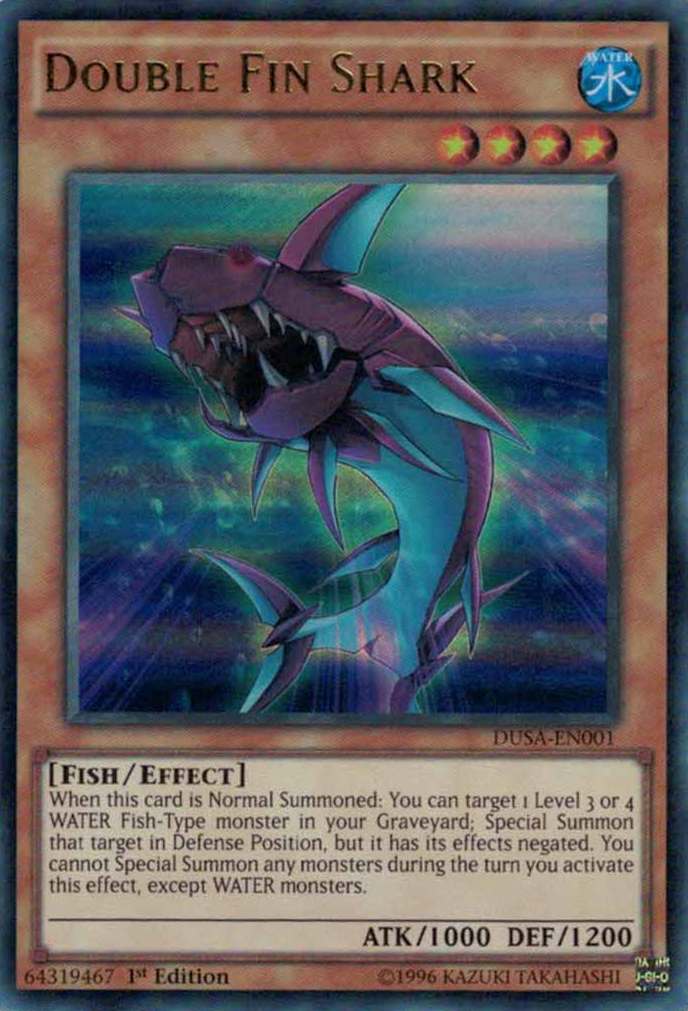 Double Fin Shark [DUSA-EN001] Ultra Rare - Duel Kingdom