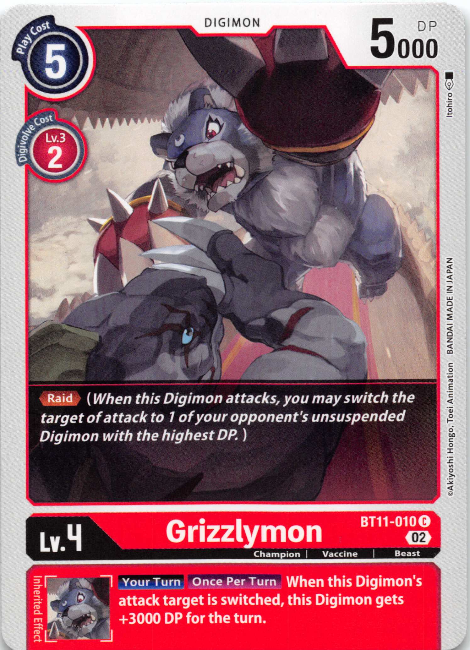 Grizzlymon [BT11-010] [Dimensional Phase] Normal