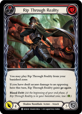Rip Through Reality (Red) (Rainbow Foil) [MON180-RF] 1st Edition Rainbow Foil - Duel Kingdom