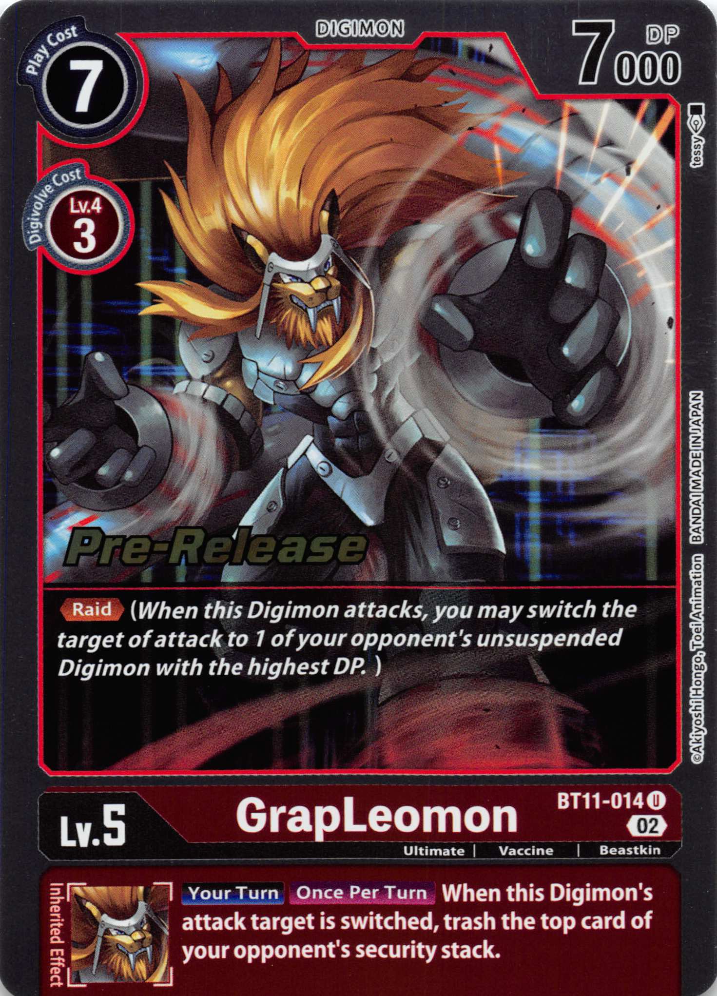 GrapLeomon [BT11-014] [Dimensional Phase Pre-Release Cards] Foil