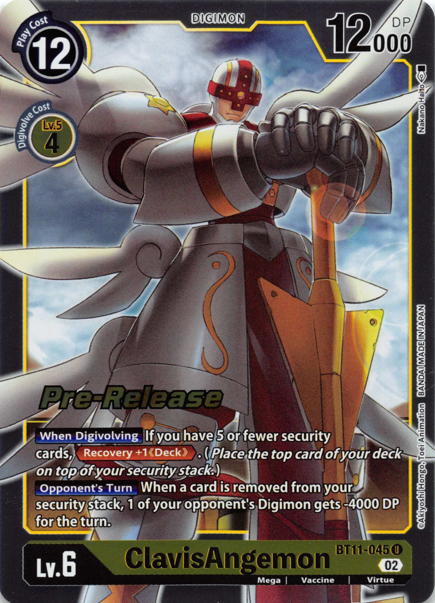 ClavisAngemon [BT11-045] [Dimensional Phase Pre-Release Cards] Normal