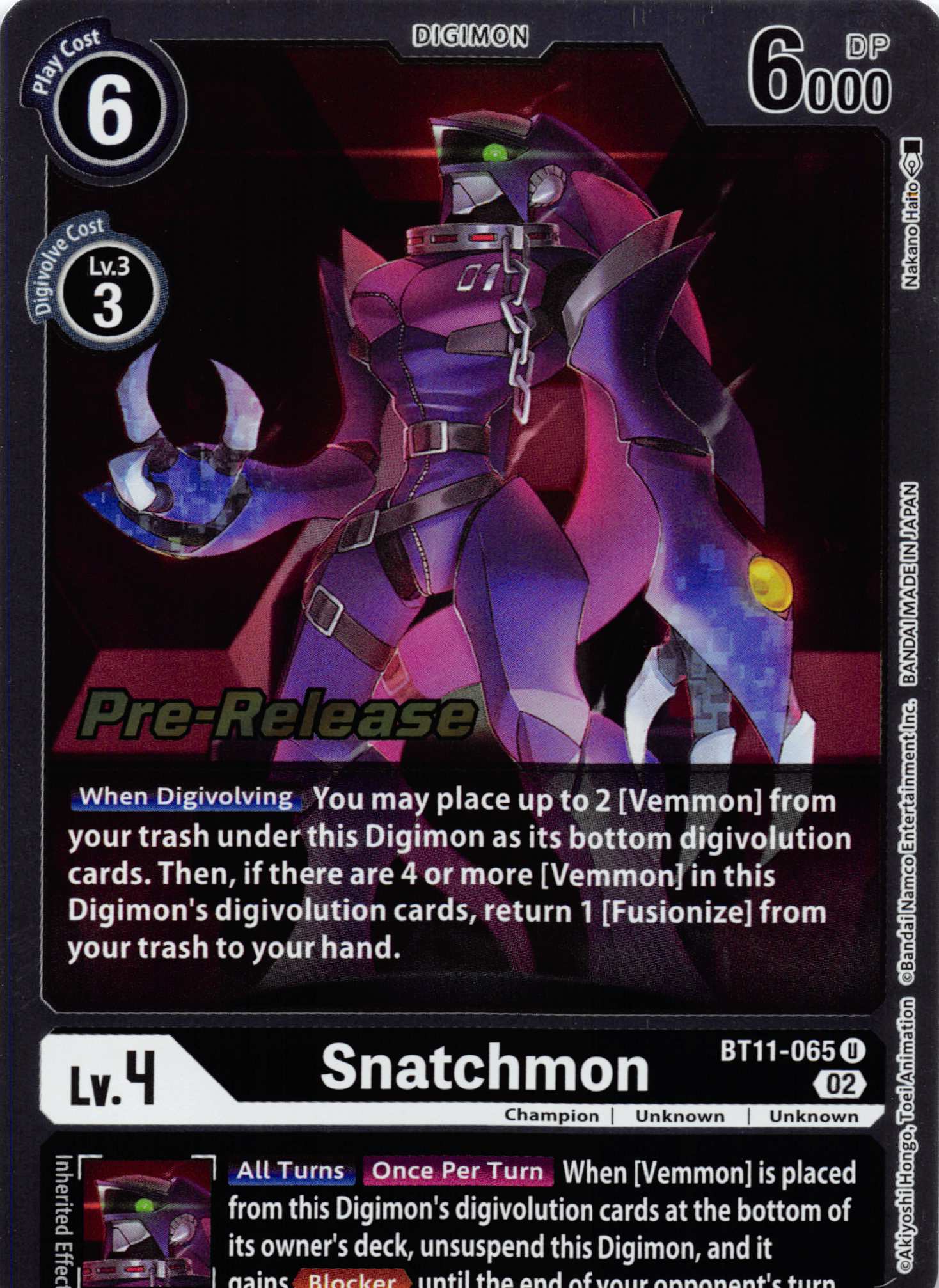 Snatchmon [BT11-065] [Dimensional Phase Pre-Release Cards] Normal