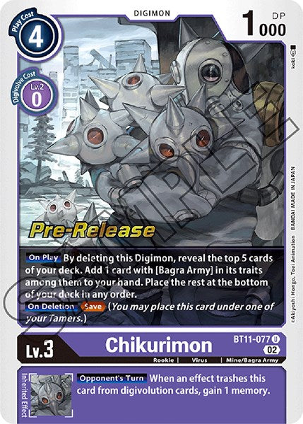 Chikurimon [BT11-077] [Dimensional Phase Pre-Release Cards] Foil