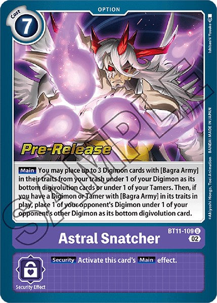 Astral Snatcher [BT11-109] [Dimensional Phase Pre-Release Cards] Foil