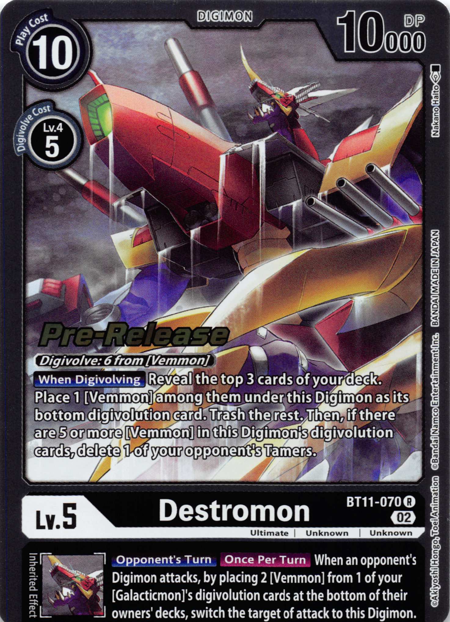 Destromon [BT11-070] [Dimensional Phase Pre-Release Cards] Foil