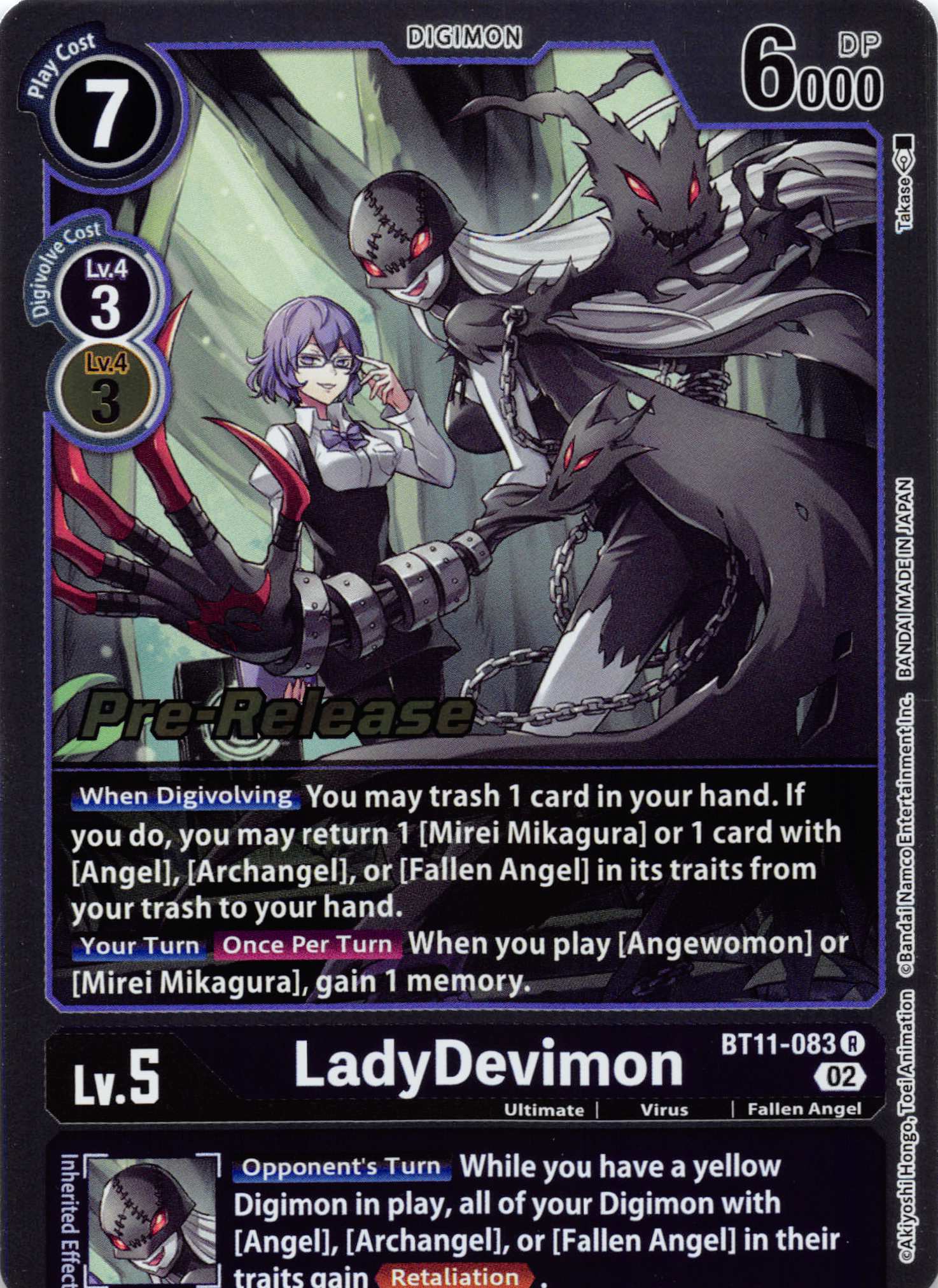 LadyDevimon [BT11-083] [Dimensional Phase Pre-Release Cards] Foil