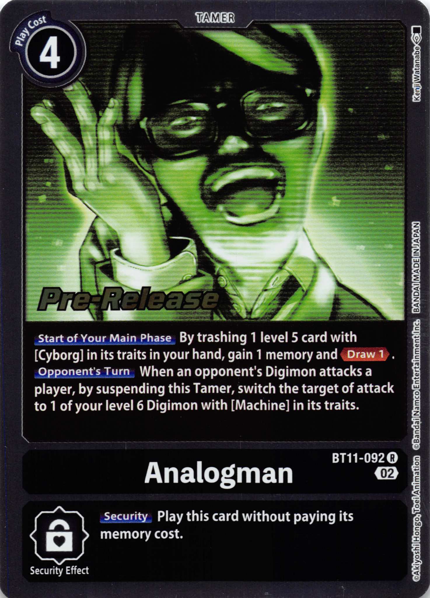 Analogman [BT11-092] [Dimensional Phase Pre-Release Cards] Normal