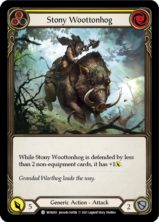 Stony Woottonhog (Yellow) [MON285] 1st Edition Normal - Duel Kingdom