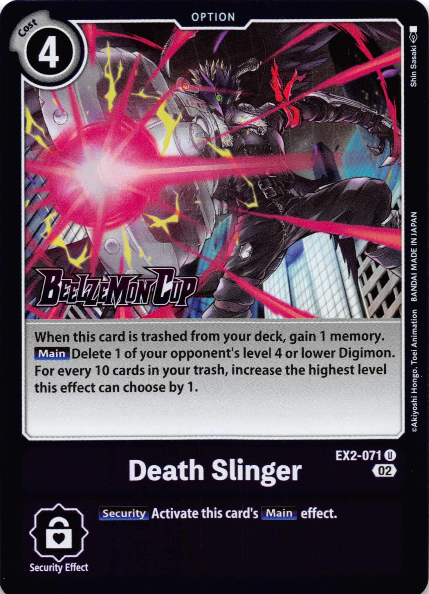 Death Slinger (Alternate Art) [EX2-071] [Starter Deck 14: Beelzemon Advanced Deck Set Pre-Release Cards] Normal