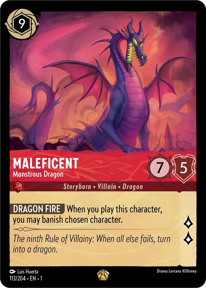 Maleficent - Monstrous Dragon 113/204 (The First Chapter) Cold Foil