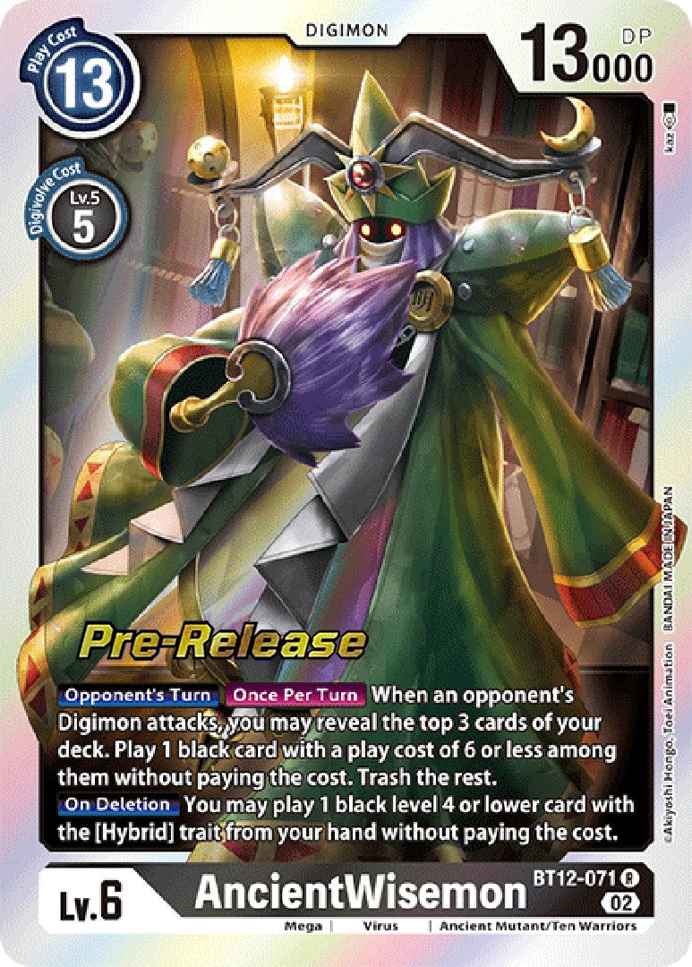 AncientWisemon [BT12-071] [Across Time Pre-Release Cards] Normal