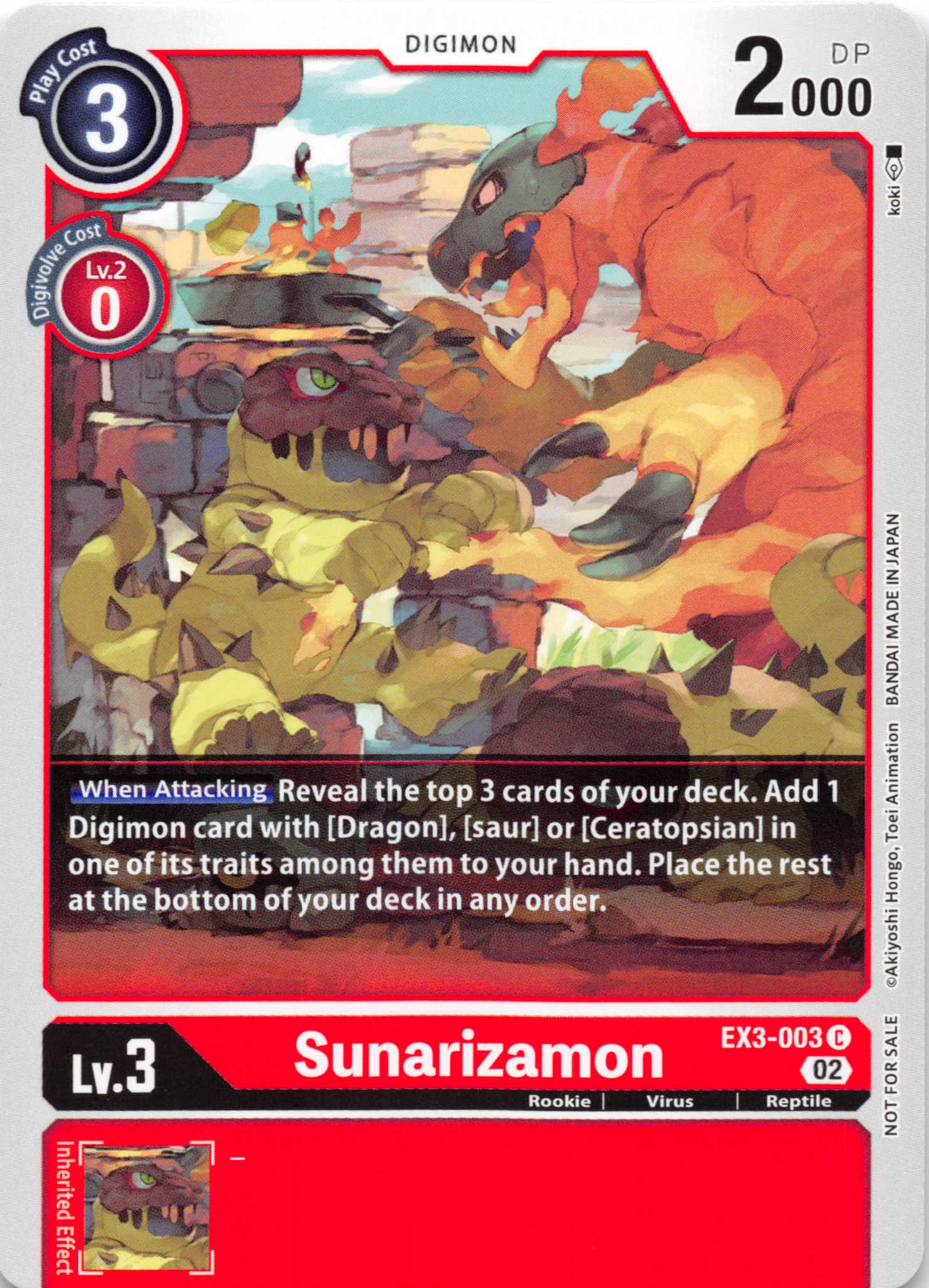 Sunarizamon [EX3-003] [Revision Pack Cards] Normal