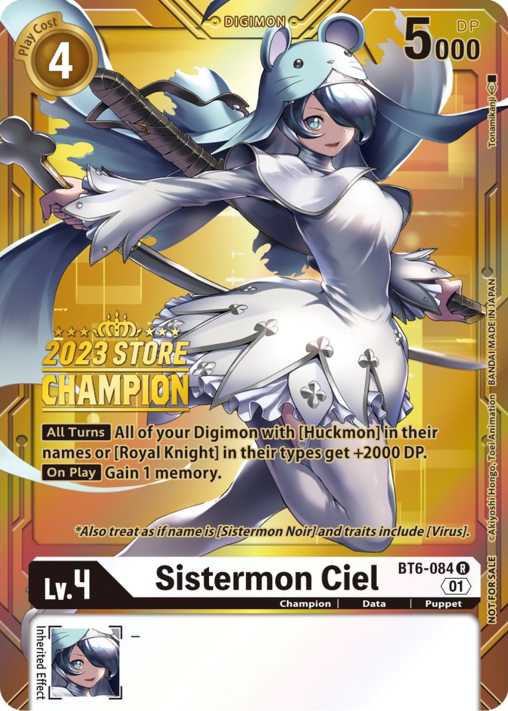 Sistermon Ciel (2023 Store Champion) [BT6-084] [Double Diamond] Foil