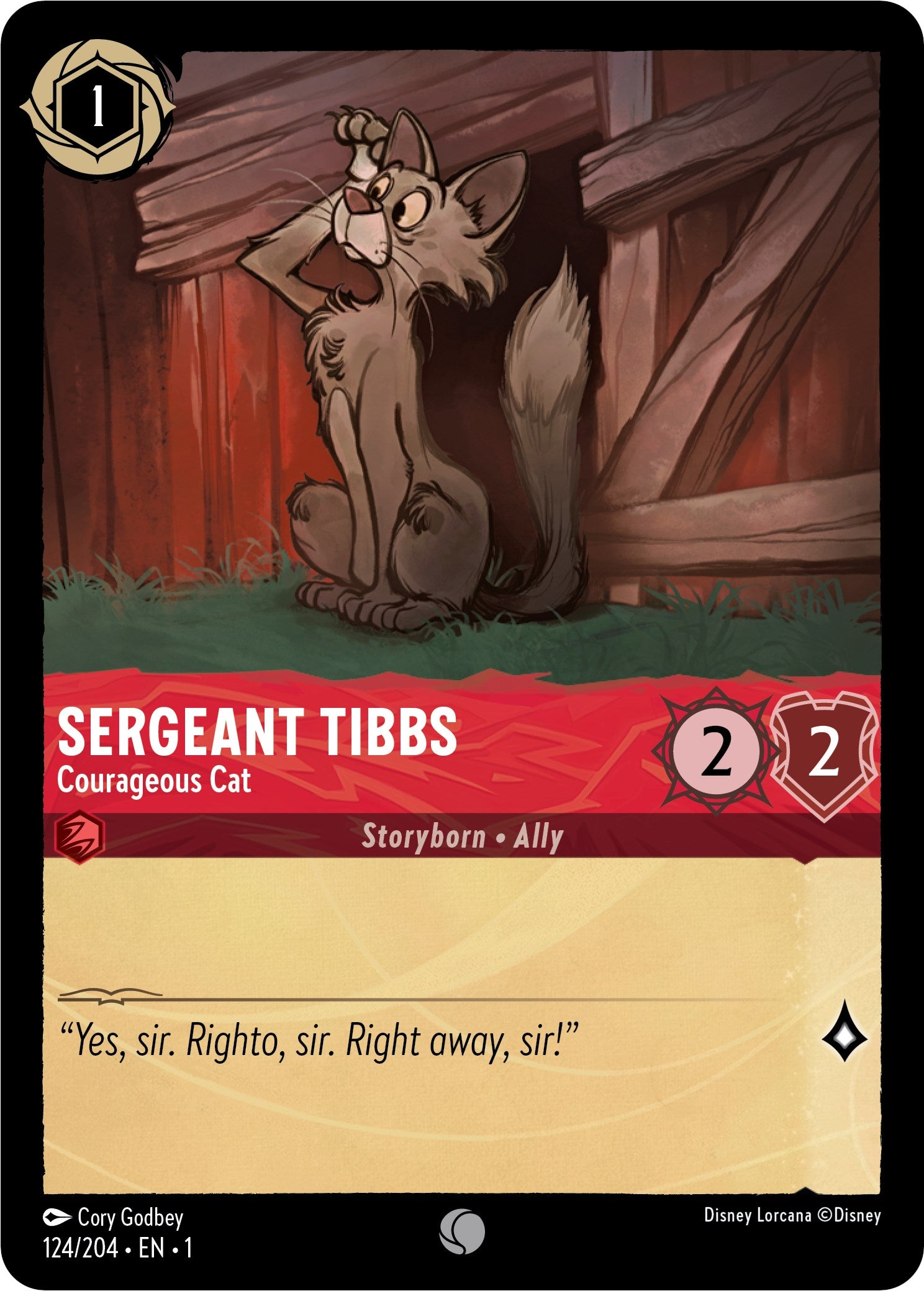 Sergeant Tibbs - Courageous Cat 124/204 (The First Chapter) Cold Foil