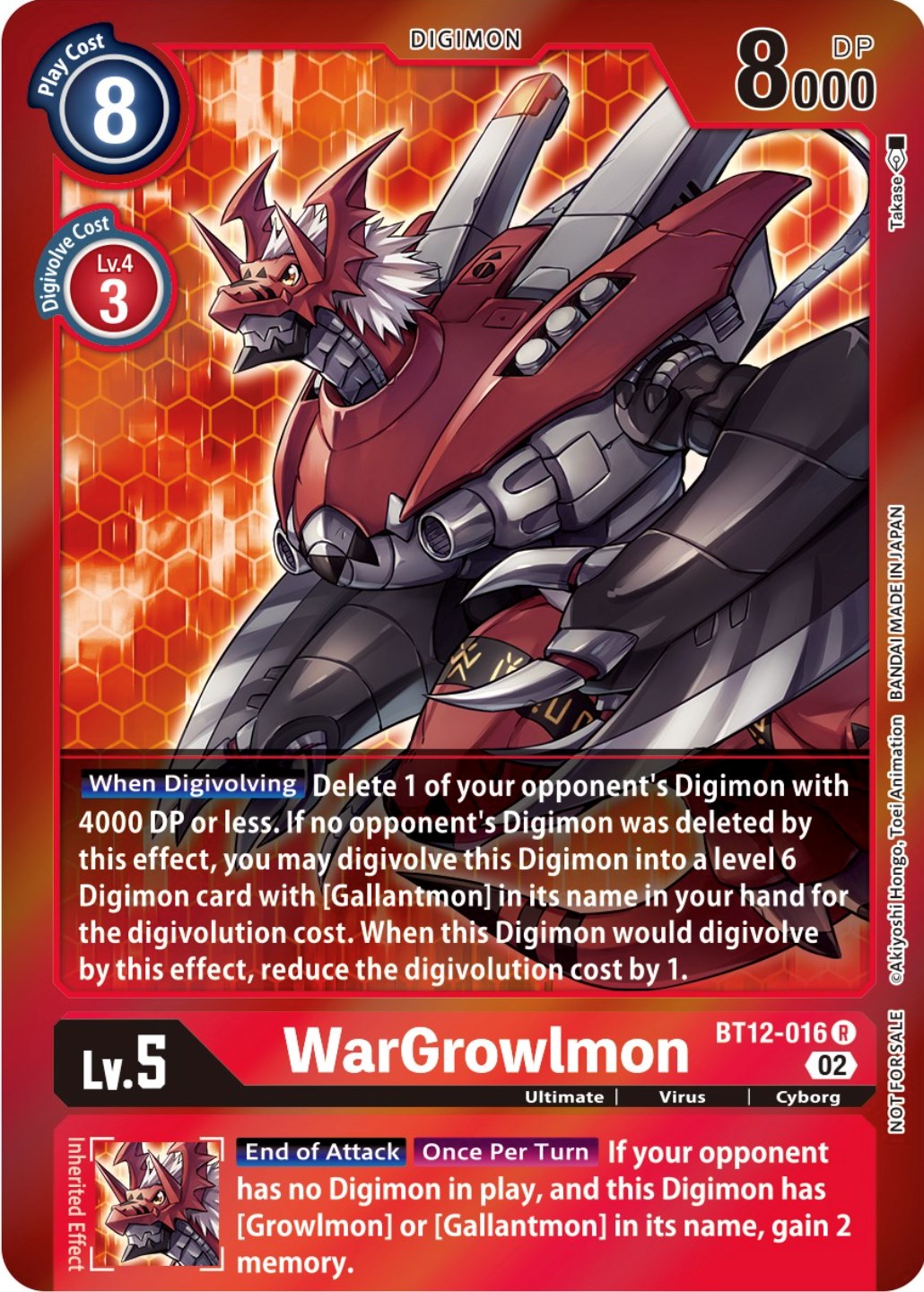 WarGrowlmon (Tamer Party -Special-) [BT12-016] [Across Time] Foil