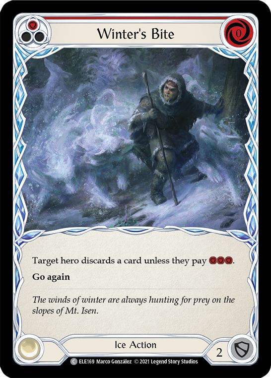 Winter's Bite (Red) [ELE169] 1st Edition Normal - Duel Kingdom