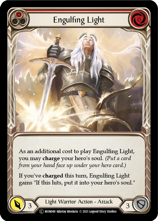Engulfing Light (Red) (Rainbow Foil) [U-MON048-RF] Unlimited Rainbow Foil - Duel Kingdom