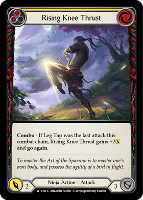 Rising Knee Thrust (Yellow) [WTR105-C] Alpha Print Rainbow Foil - Duel Kingdom