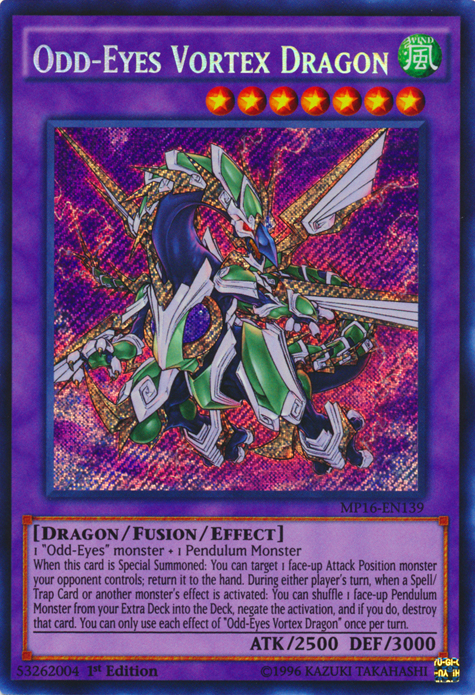 Odd-Eyes Vortex Dragon [MP16-EN139] Secret Rare - Duel Kingdom