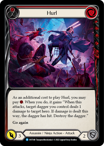 Hurl (Red) [OUT148] (Outsiders)  Rainbow Foil