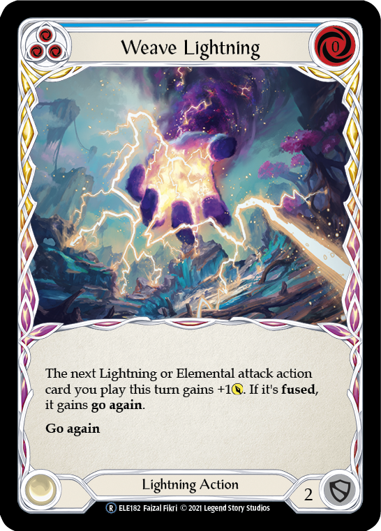 Weave Lightning (Blue) [U-ELE182] Unlimited Rainbow Foil - Duel Kingdom