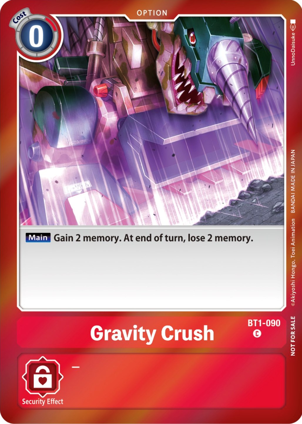 Gravity Crush (Event Pack 5) [BT1-090] [Release Special Booster] Foil