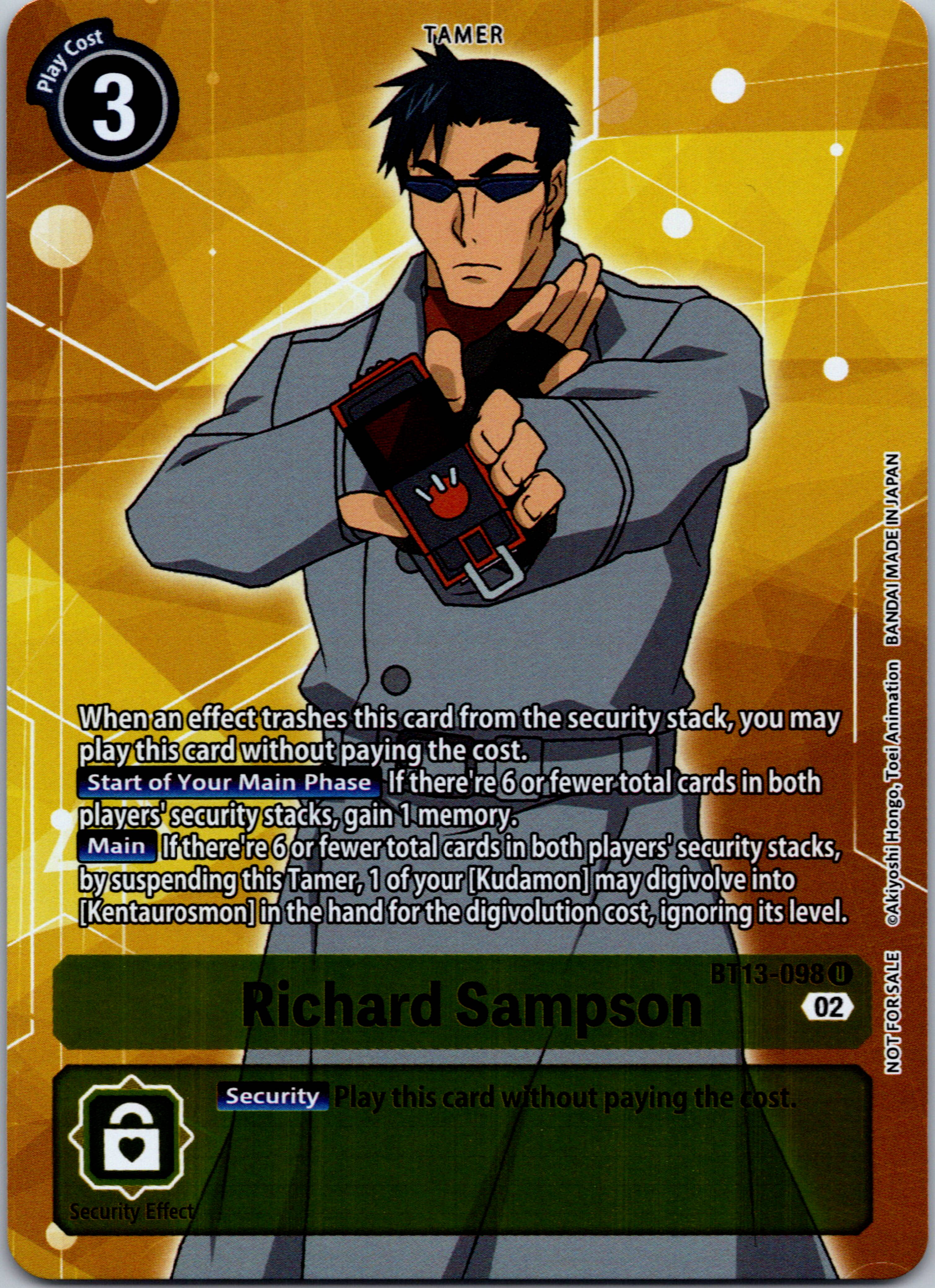 Richard Sampson (Box Topper) [BT13-098] [Versus Royal Knights] Foil