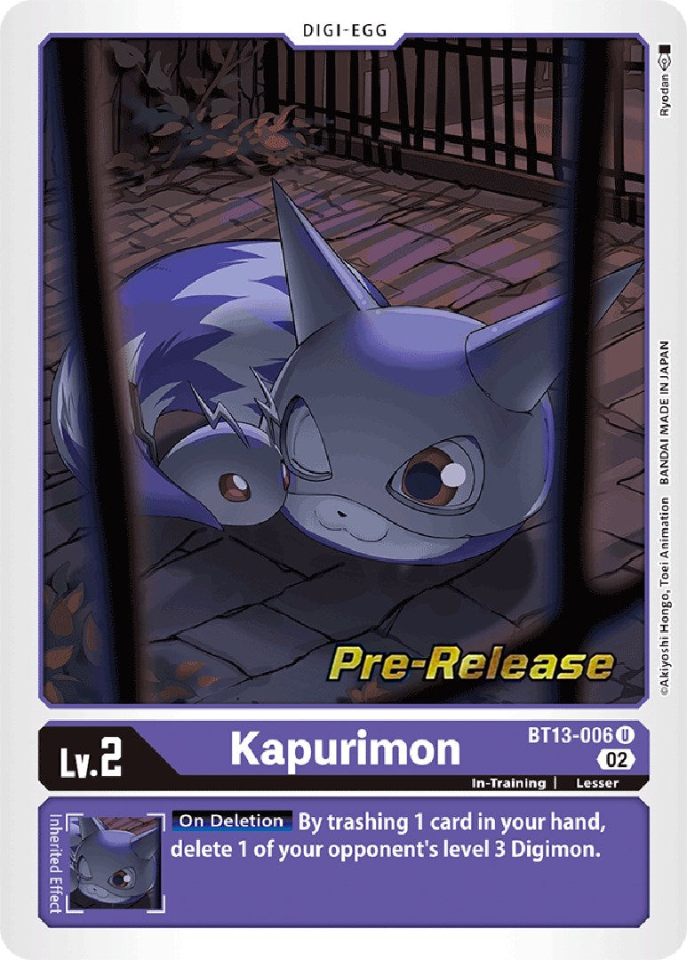 Kapurimon [BT13-006] [Versus Royal Knights Pre-Release Cards] Foil