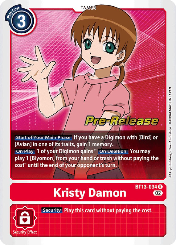 Kristy Damon [BT13-094] [Versus Royal Knight Pre-Release Cards] Foil