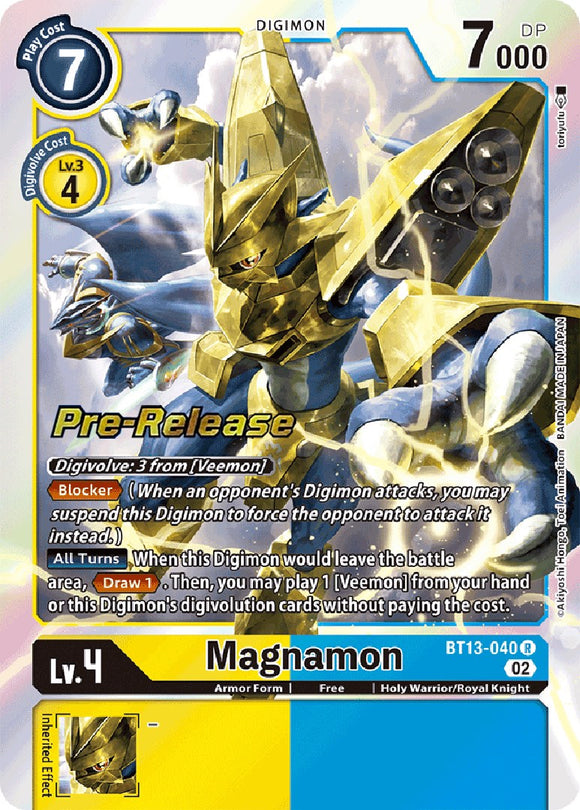 Magnamon [BT13-040] [Versus Royal Knight Pre-Release Cards] Foil