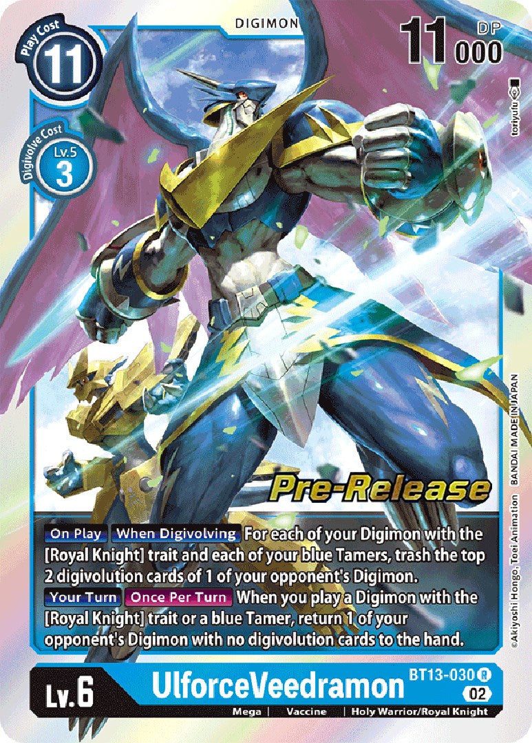 UlforceVeedramon [BT13-030] [Versus Royal Knight Booster Pre-Release Cards] Foil