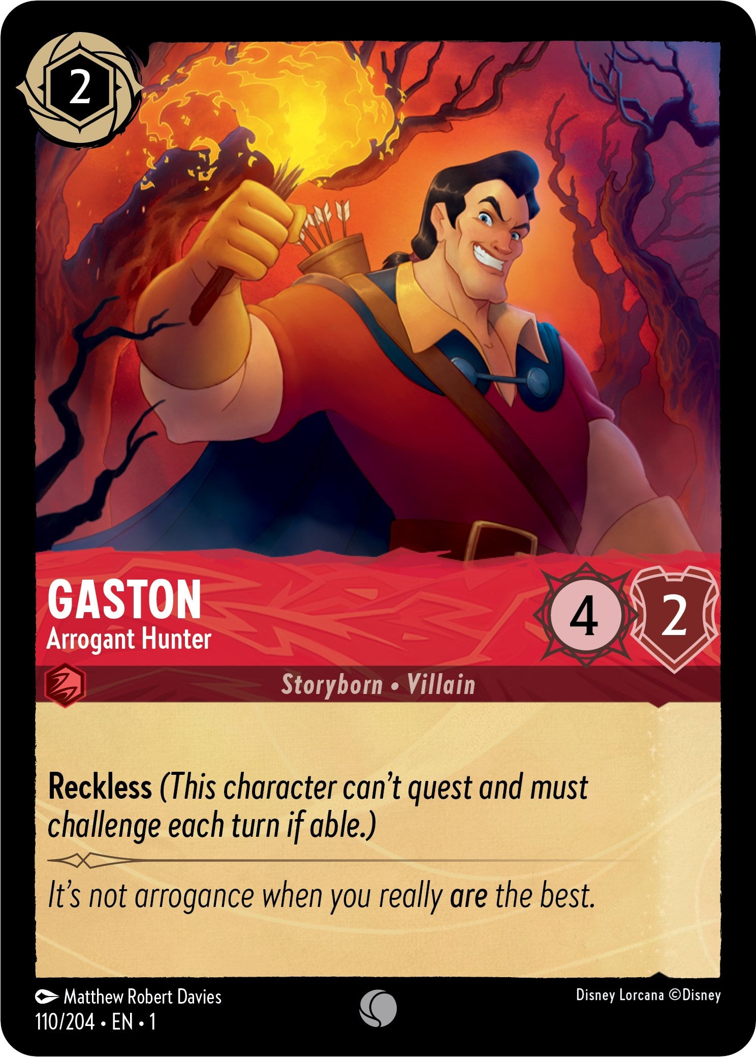 Gaston - Arrogant Hunter 110/204 (The First Chapter) Cold Foil