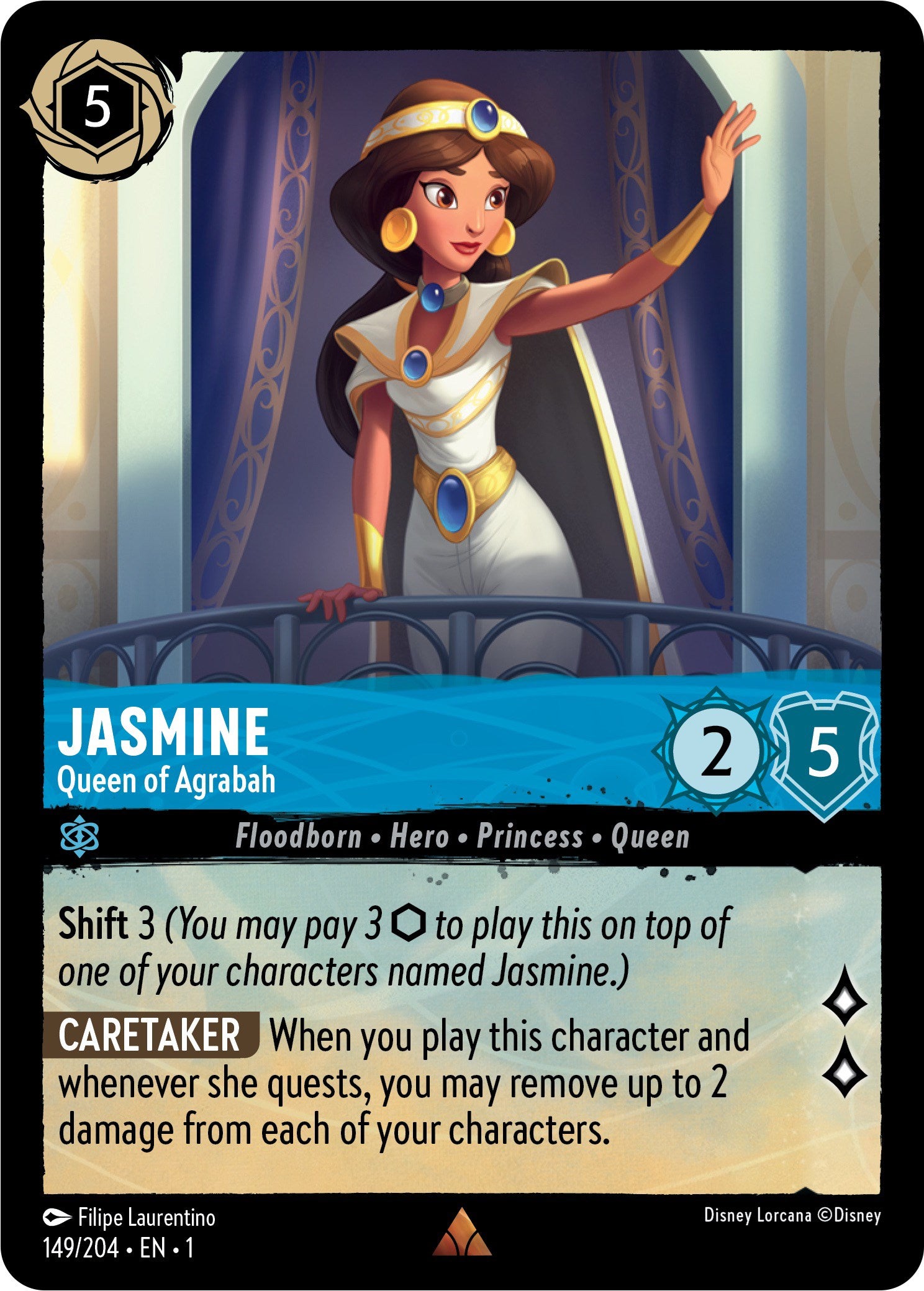 Jasmine - Queen of Agrabah 149/204 (The First Chapter) Cold Foil