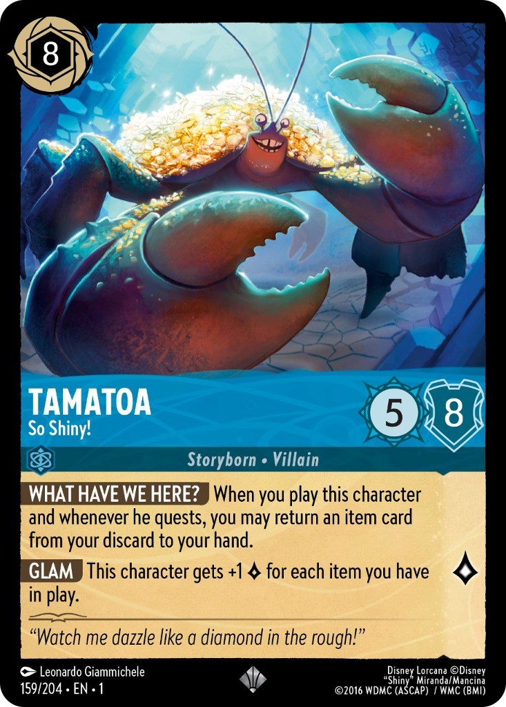 Tamatoa - So Shiny! 159/204 (The First Chapter) Cold Foil