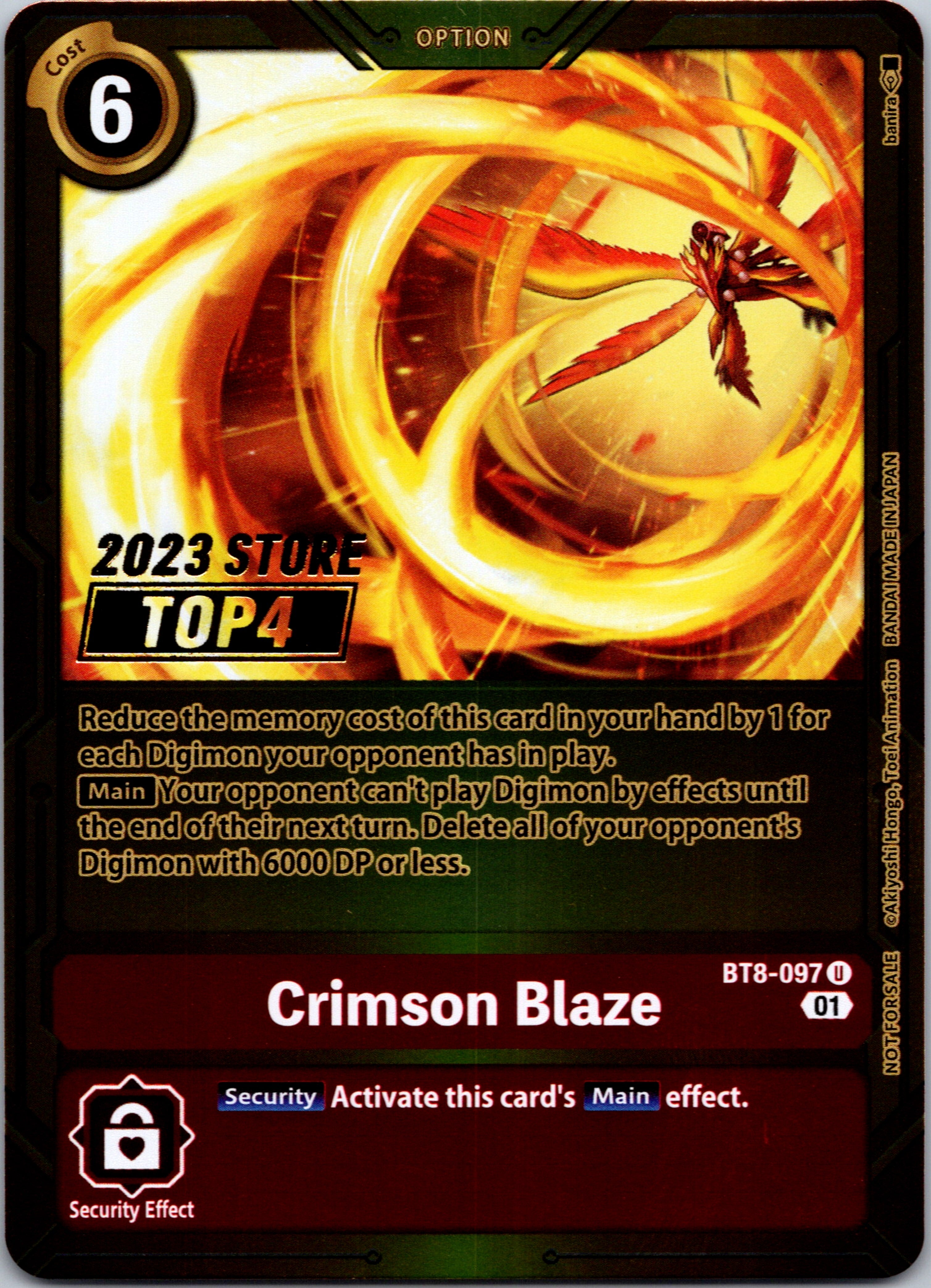 Crimson Blaze (2023 Store Top 4) [BT8-097] [New Awakening] Foil