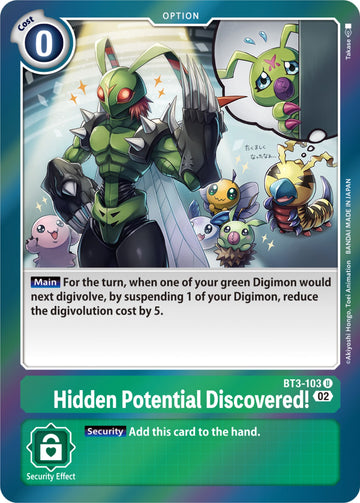 Hidden Potential Discovered! (Resurgence Booster Reprint) [BT3-103] [Resurgence Booster] Foil