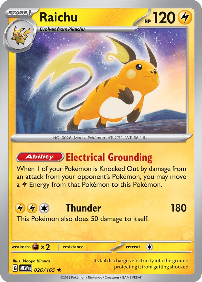 Raichu (26/165) [Scarlet & Violet:  151] Holofoil