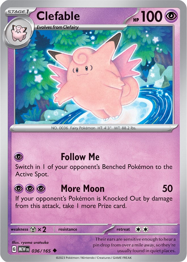 Clefable (36/165) [Scarlet & Violet:  151] Reverse Holofoil