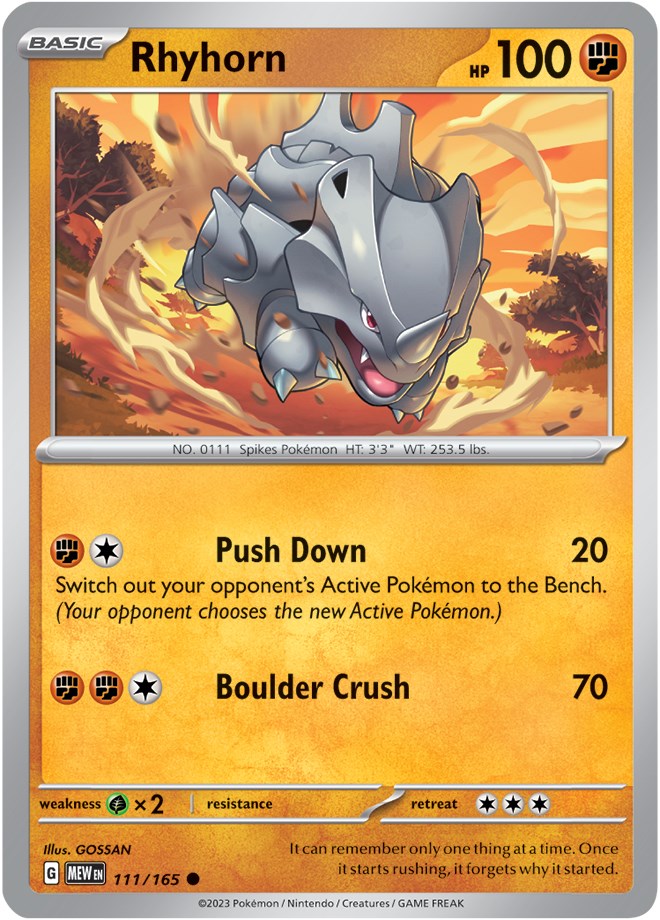 Rhyhorn (111/165) [Scarlet & Violet:  151]