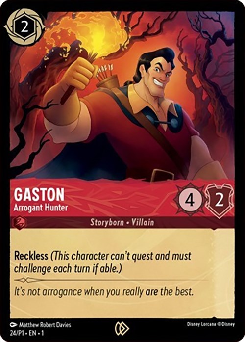 Gaston - Arrogant Hunter 024 (Disney Lorcana Promo Cards) Cold Foil