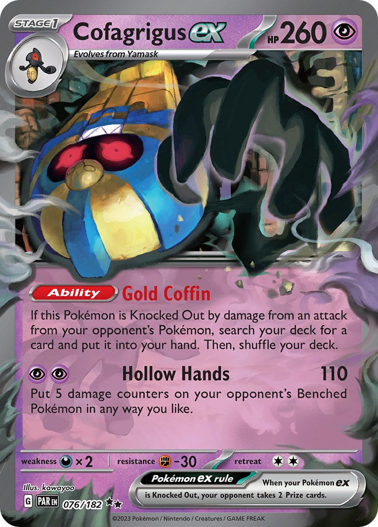 Cofagrigus ex (76/182) - [Scarlet & Violet: Paradox Rift] Holofoil