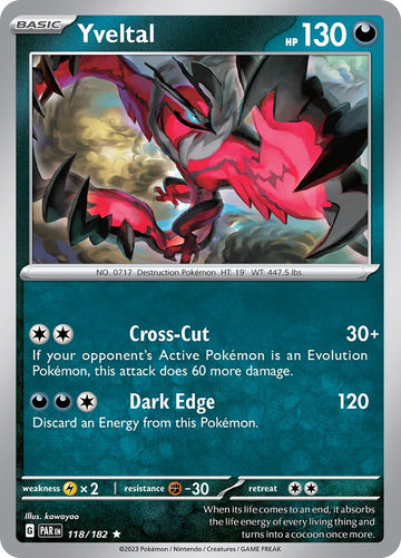 Yveltal (118/182) - [Scarlet & Violet: Paradox Rift] Reverse Holofoil