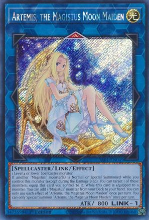 Artemis, the Magistus Moon Maiden (Platinum Secret Rare) [RA01-EN049] - (Platinum Secret Rare)  1st Edition