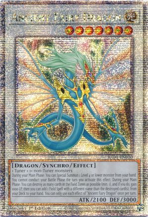 Ancient Fairy Dragon (Quarter Century Secret Rare) [RA01-EN030] - (Quarter Century Secret Rare)  1st Edition