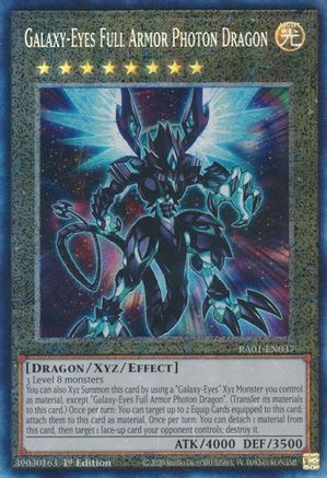 Galaxy-Eyes Full Armor Photon Dragon  [RA01-EN037] - (Prismatic Collector's Rare)  1st Edition